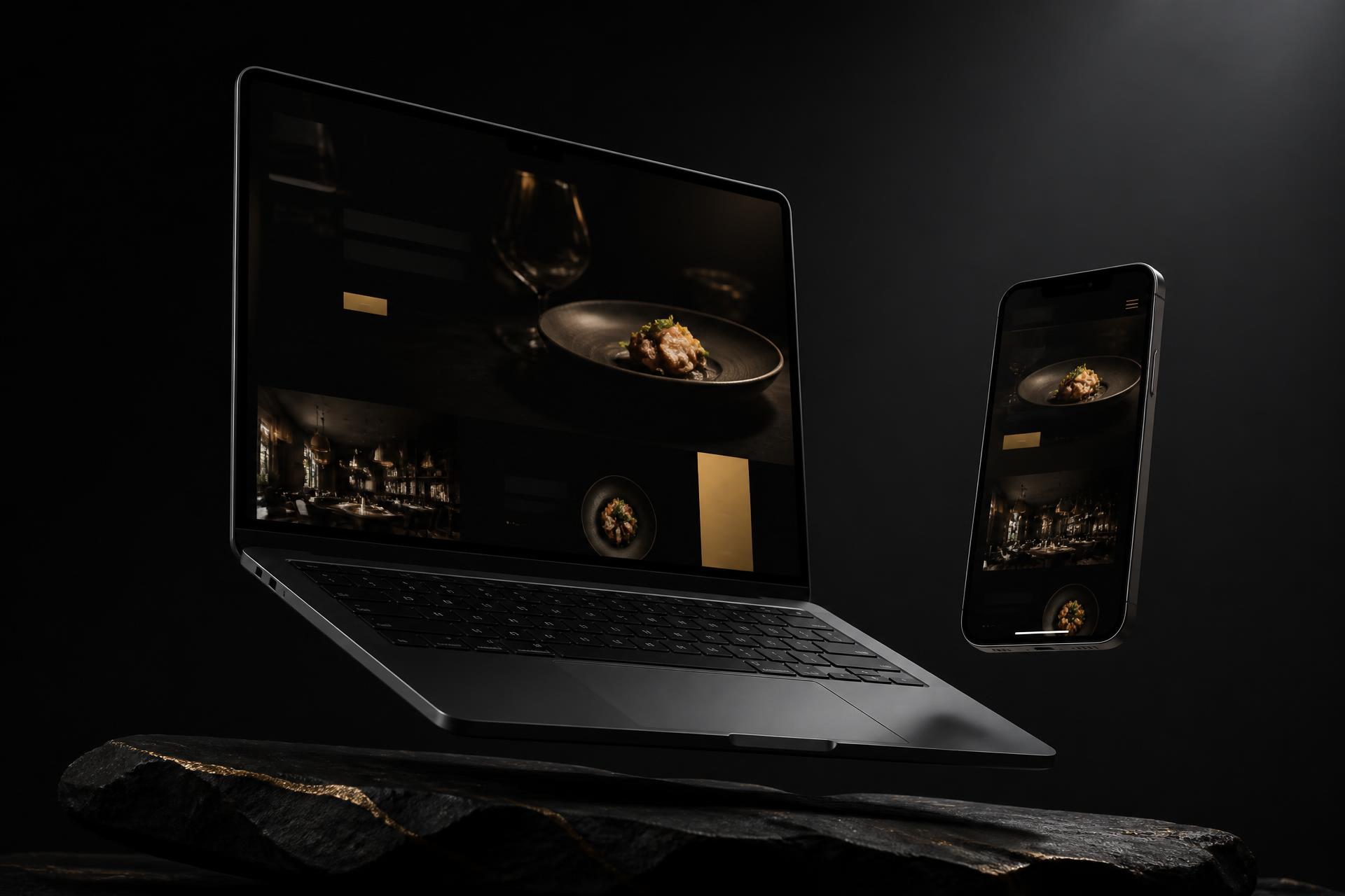 Anteprima di un sito EMERGO su MacBook e iPhone.